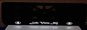 Рамка номерного знака с LED подсветкой надписи "LADA Vesta NG" с логотипом для автомобиля, тюнинг авто, рамка гос номер, 1 шт, 12 В