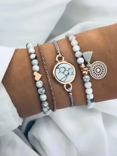 TakoNa Accessorize Бижутерия набор регулируемых браслетов на руку (4 браслета)