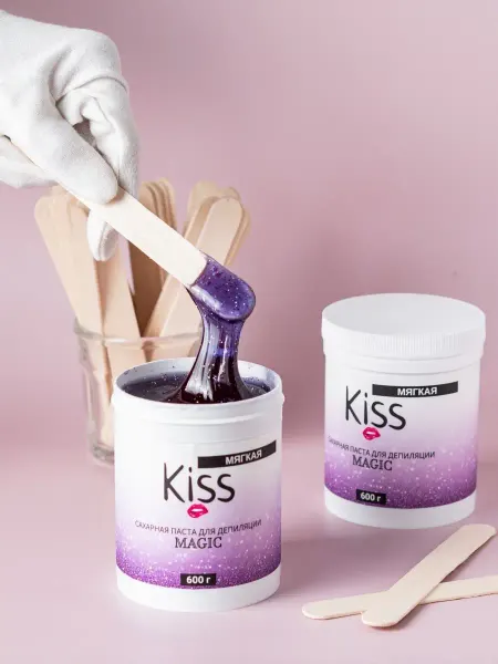 Kiss cosmetics Сахарная паста для шугаринга MAGIC 600 г мягкая