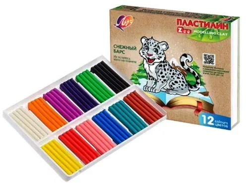 Пластилин Луч "Zоо" 12 цветов