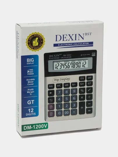 Калькулятор DEXIN DM-1200V, 12-разрядный
