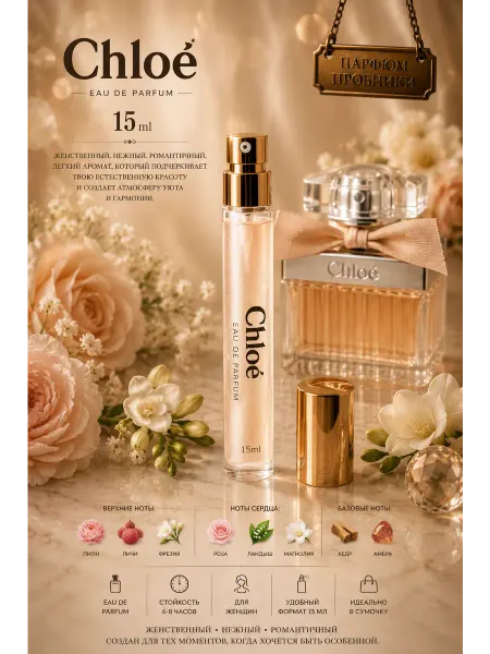 Духи женские Духи и туалетная вода Chloe Chloe Eau De Parfum 15мл