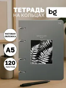 Блочная тетрадь на кольцах со сменными блоками 120 листов BG
