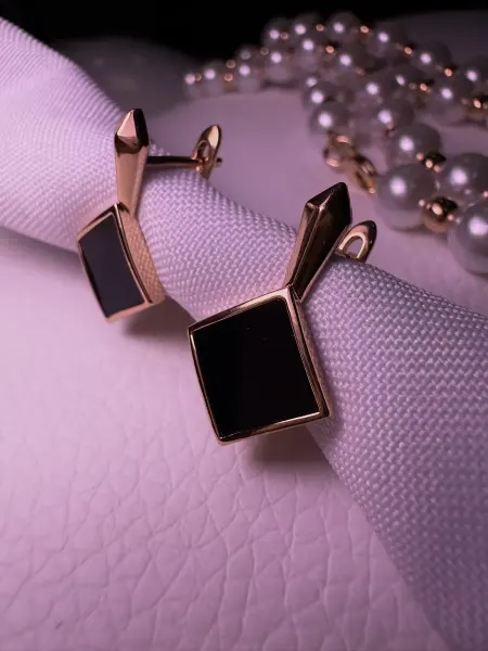 XINQUAN JEWELRY Серьги из медицинского сплава ромб