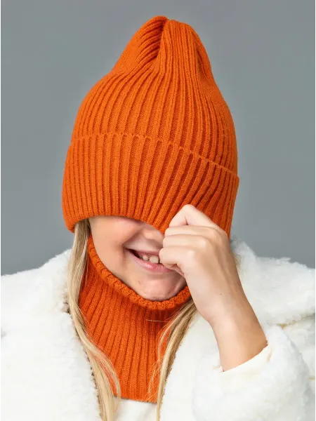 MEVIAR Kids Комплект шапка и снуд детский осень весна