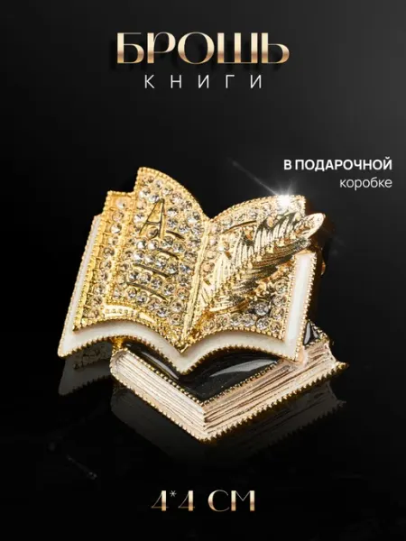MalatauPro Брошь книги подарок учителю