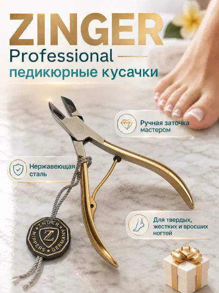 Zinger manicure Кусачки для ногтей на ногах для педикюра