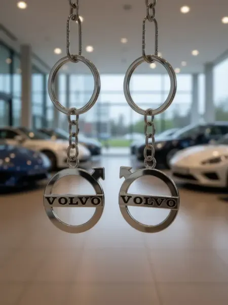 Нет бренда . Брелок Volvo металлический для ключей.1шт