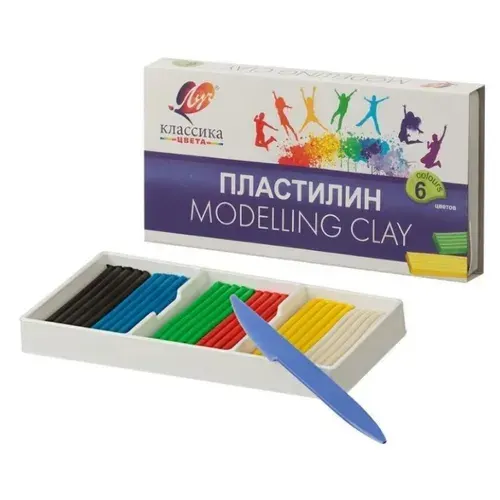 Пластилин КЛАССИКА 120 г, 6 цв