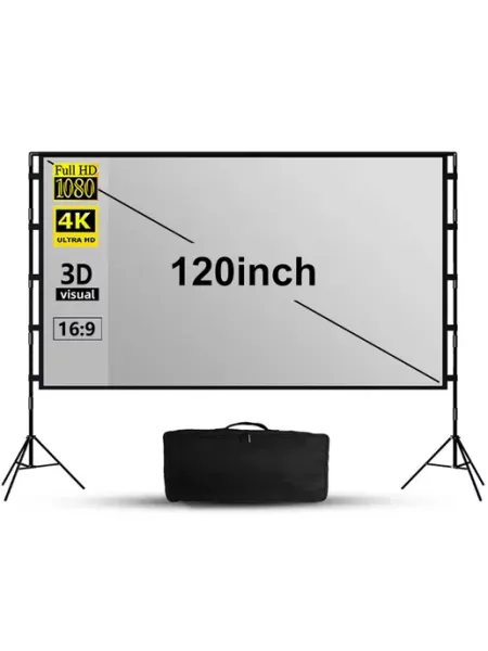 VEIDADZ 120" ALR экран для проектора, белый, с двойными штативами