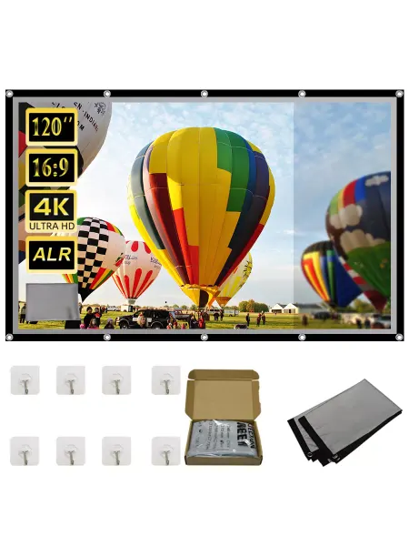 VEIDADZ 120" серый ALR экран для проектора с черной рамкой