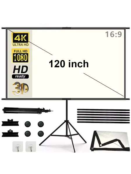 VEIDADZ 120" ALR экран для проектора, белый, с регулируемым штативом