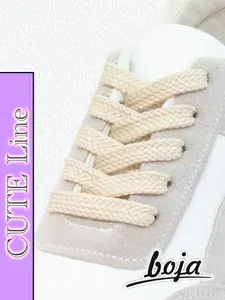 Шнурки для обуви CUTE Line, плоские, 120 см, красные, для кроссовок и кед, не эластичные и без фиксаторов