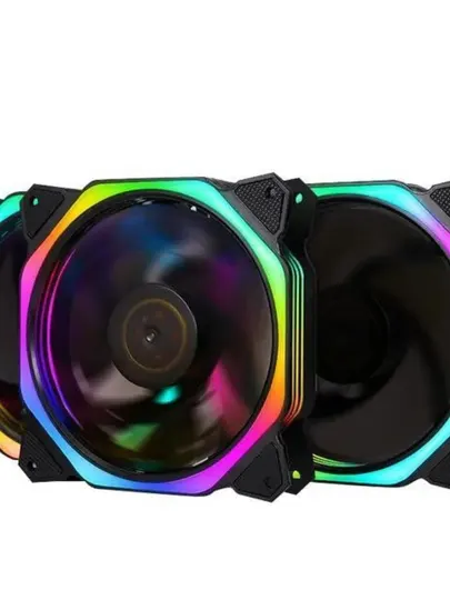RGB-вентилятор для компьютера, 120 мм , радужный цвет, с высоким воздушным потоком