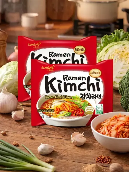 Samyang Лапша рамен со вкусом кимчи острая, 2 шт. по 120 г