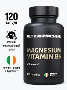 Магний в6 UltraBalance для сна, взрослым, 120 капсул