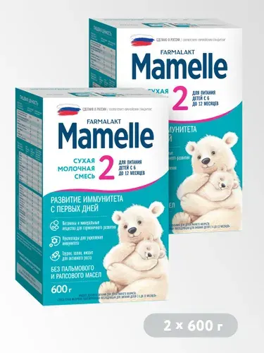 Mamelle Молочная смесь 2 (с 6 месяцев) 1200г. 1шт.