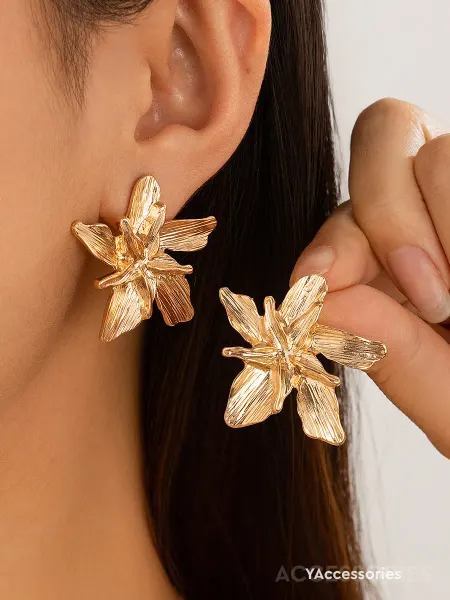 YAccessories Серьги цветы золотистые бижутерия