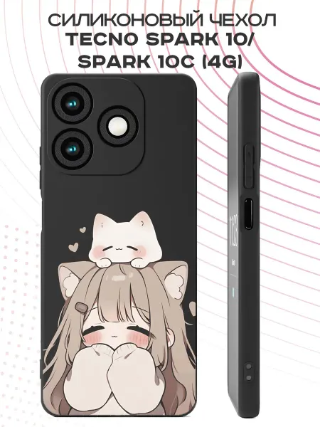 FACTORIA Чехол на Tecno Spark 10 Spark 10c 4G с принтом Пионы