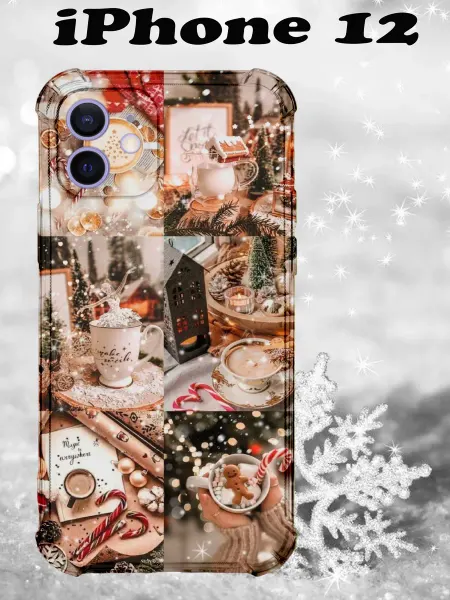 CaseShop_Ka чехол на iphone 12 новогодний коллаж