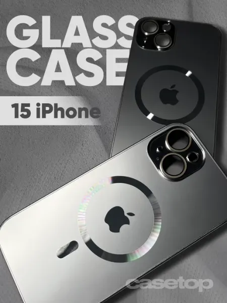 Casetop.ru Чехол на iPhone 15 magsafe с защитой камеры