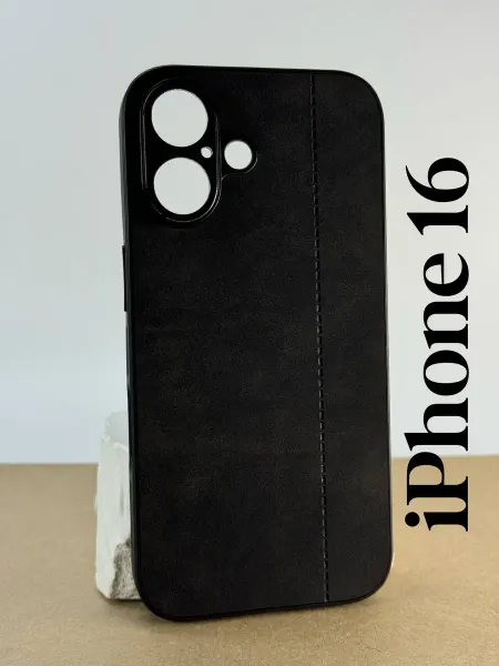 Чехол на iPhone 16, замша зеленый