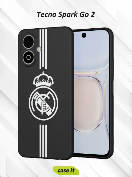 Case it Чехол на Tecno Spark Go 2 с принтом ФК РЕАЛ ЧБ