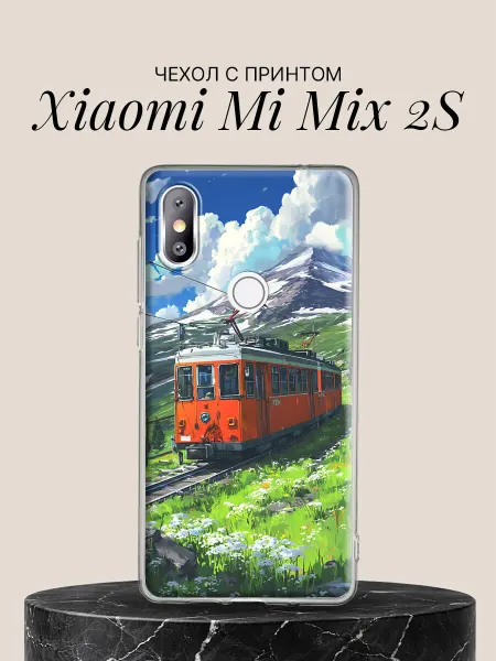 Xiaomi Чехол на Mi Mix 2S с принтом Горный трамвай в Альпах