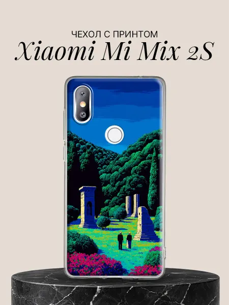Xiaomi Чехол на Mi Mix 2S Античные руины в цветущем саду