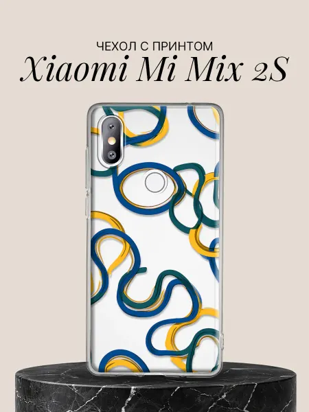 Xiaomi Чехол на Mi Mix 2S Переплетение синих и желтых лент