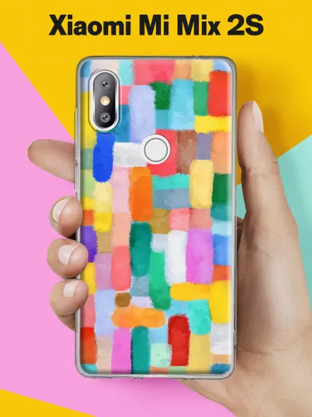 Xiaomi Чехол на Mi Mix 2S с принтом Радужная мозаика