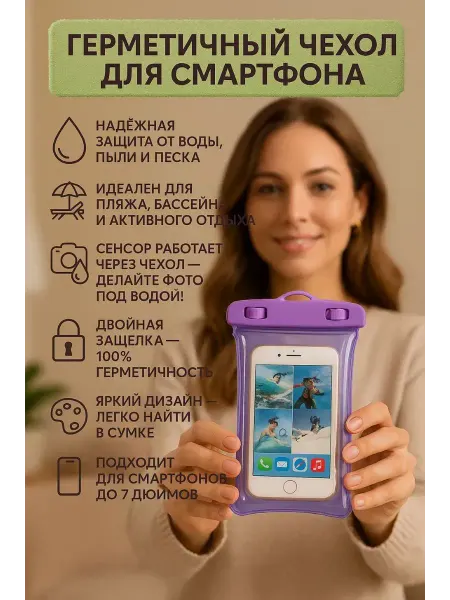 В 3 Водонепроницаемый чехол для телефона и документов