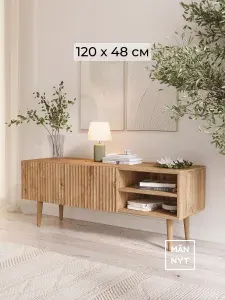 MANNYT. Тумба под телевизор напольная дерево 120х37х48