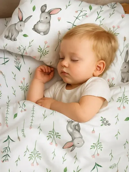 Eppel Store Постельное белье для новорожденных 120х60, Зайки kids