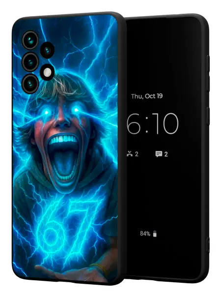 PBl store Чехол на Samsung A73 5G с принтом 67 сикс севен