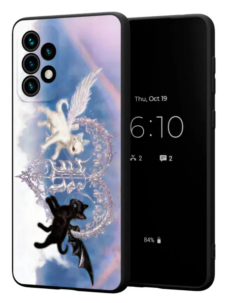 PBl store Чехол на Samsung A73 5G с принтом Котики y2k