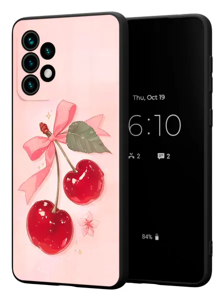 PBl store Чехол на Samsung A73 5G с принтом Вишенки