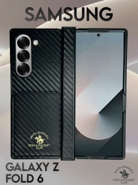 Santa barbara polo & racquet club Противоударный чехол на Samsung Z Fold 6 кожаный