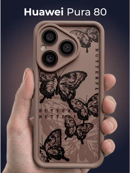 URBAZZA Чехол на Huawei Pura 80 с бортиками и рисунком