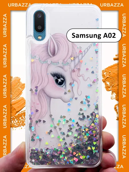 URBAZZA Чехол переливашка с рисунком на Samsung Galaxy A02