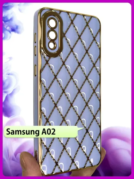 РИНОФОН Глянцевый чехол ромбы на Samsung Galaxy A02