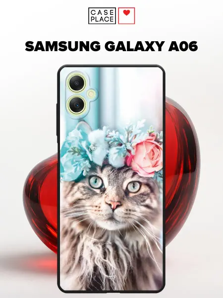 Samsung Матовый чехол на A06 кот