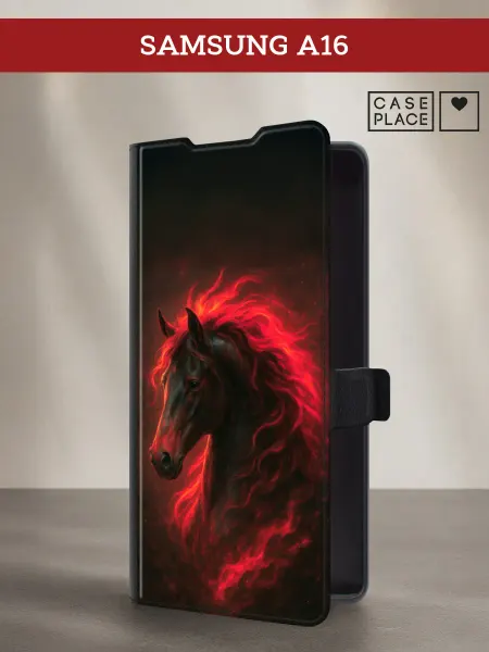 Case Place Чехол-книжка на Samsung A16 с лошадью