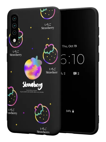 FACTORIA Чехол на Samsung A50 A30S A50S с принтом Клубничка