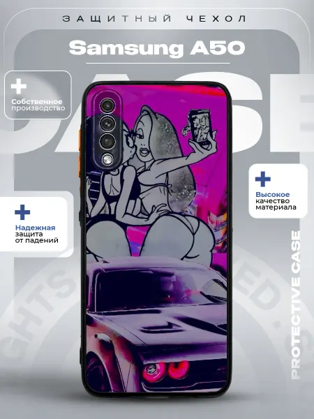 ZLStore Чехол на Samsung A50 с принтом додж