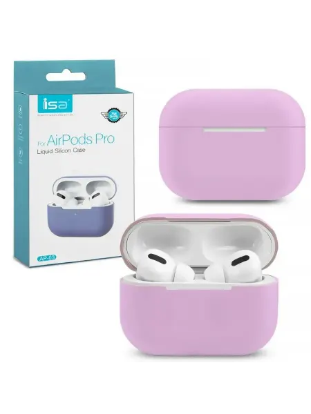 Мягкий силиконовый чехол для AirPods Pro в фиолетовом цвете