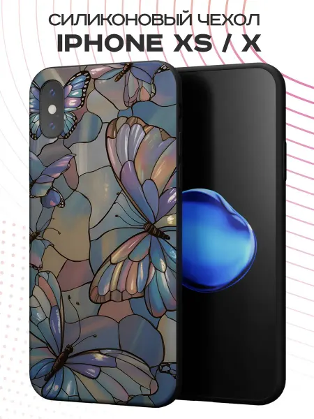 FACTORIA Чехол на Apple iPhone X и XS с принтом Бабочки