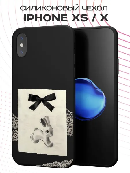 FACTORIA Чехол на Apple iPhone X и XS с принтом Зайчик пинтерест