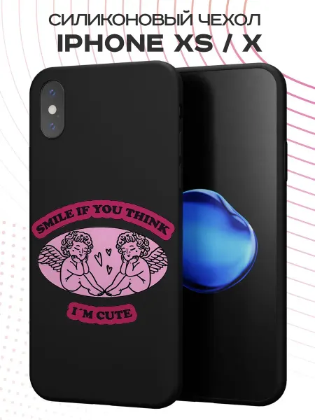 FACTORIA Чехол на Apple iPhone X и XS с принтом Купидоны