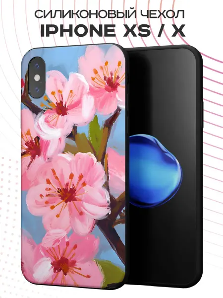 FACTORIA Чехол на Apple iPhone X и XS с принтом Сакура